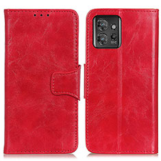 Custodia Portafoglio In Pelle Cover con Supporto M02L per Motorola ThinkPhone 5G Rosso