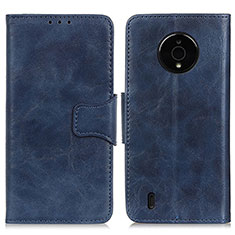 Custodia Portafoglio In Pelle Cover con Supporto M02L per Nokia C200 Blu