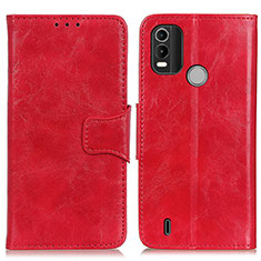 Custodia Portafoglio In Pelle Cover con Supporto M02L per Nokia C21 Plus Rosso