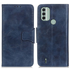 Custodia Portafoglio In Pelle Cover con Supporto M02L per Nokia C31 Blu