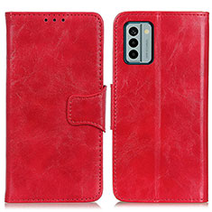 Custodia Portafoglio In Pelle Cover con Supporto M02L per Nokia G22 Rosso