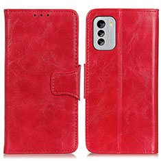 Custodia Portafoglio In Pelle Cover con Supporto M02L per Nokia G60 5G Rosso