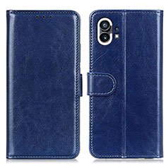 Custodia Portafoglio In Pelle Cover con Supporto M02L per Nothing Phone 1 Blu