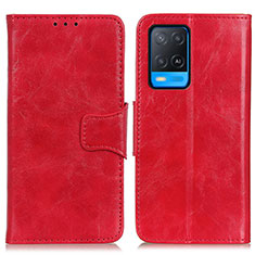 Custodia Portafoglio In Pelle Cover con Supporto M02L per Oppo A54 4G Rosso