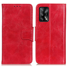 Custodia Portafoglio In Pelle Cover con Supporto M02L per Oppo A74 4G Rosso