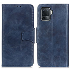 Custodia Portafoglio In Pelle Cover con Supporto M02L per Oppo Reno5 F Blu