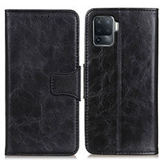 Custodia Portafoglio In Pelle Cover con Supporto M02L per Oppo Reno5 F Nero