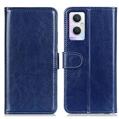 Custodia Portafoglio In Pelle Cover con Supporto M02L per Oppo Reno7 Z 5G Blu