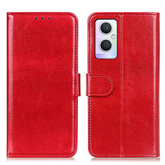 Custodia Portafoglio In Pelle Cover con Supporto M02L per Oppo Reno7 Z 5G Rosso