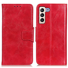 Custodia Portafoglio In Pelle Cover con Supporto M02L per Samsung Galaxy S21 FE 5G Rosso