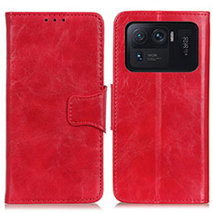 Custodia Portafoglio In Pelle Cover con Supporto M02L per Xiaomi Mi 11 Ultra 5G Rosso