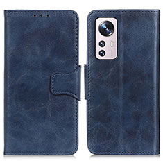 Custodia Portafoglio In Pelle Cover con Supporto M02L per Xiaomi Mi 12X 5G Blu