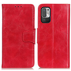 Custodia Portafoglio In Pelle Cover con Supporto M02L per Xiaomi POCO M3 Pro 5G Rosso