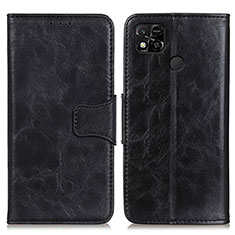 Custodia Portafoglio In Pelle Cover con Supporto M02L per Xiaomi Redmi 9C NFC Nero