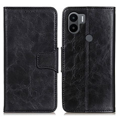 Custodia Portafoglio In Pelle Cover con Supporto M02L per Xiaomi Redmi A1 Plus Nero