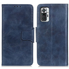 Custodia Portafoglio In Pelle Cover con Supporto M02L per Xiaomi Redmi Note 10 Pro 4G Blu