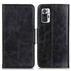 Custodia Portafoglio In Pelle Cover con Supporto M02L per Xiaomi Redmi Note 10 Pro 4G Nero