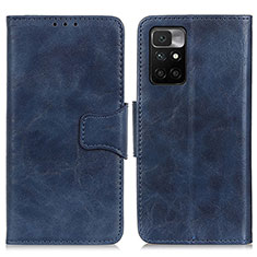 Custodia Portafoglio In Pelle Cover con Supporto M02L per Xiaomi Redmi Note 11 4G (2021) Blu