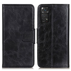 Custodia Portafoglio In Pelle Cover con Supporto M02L per Xiaomi Redmi Note 11 4G (2022) Nero