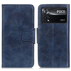 Custodia Portafoglio In Pelle Cover con Supporto M02L per Xiaomi Redmi Note 11E Pro 5G Blu