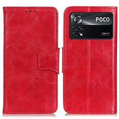 Custodia Portafoglio In Pelle Cover con Supporto M02L per Xiaomi Redmi Note 11E Pro 5G Rosso