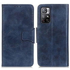 Custodia Portafoglio In Pelle Cover con Supporto M02L per Xiaomi Redmi Note 11T 5G Blu