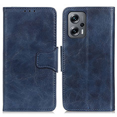 Custodia Portafoglio In Pelle Cover con Supporto M02L per Xiaomi Redmi Note 11T Pro 5G Blu