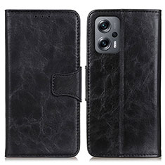 Custodia Portafoglio In Pelle Cover con Supporto M02L per Xiaomi Redmi Note 11T Pro 5G Nero