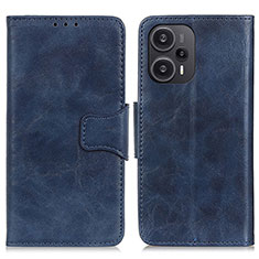 Custodia Portafoglio In Pelle Cover con Supporto M02L per Xiaomi Redmi Note 12 Turbo 5G Blu