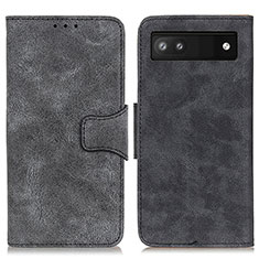 Custodia Portafoglio In Pelle Cover con Supporto M03L per Google Pixel 6a 5G Nero