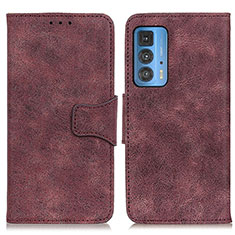 Custodia Portafoglio In Pelle Cover con Supporto M03L per Motorola Moto Edge 20 Pro 5G Viola