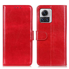 Custodia Portafoglio In Pelle Cover con Supporto M03L per Motorola Moto Edge X30 Pro 5G Rosso