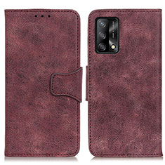 Custodia Portafoglio In Pelle Cover con Supporto M03L per Oppo Reno6 Lite Viola