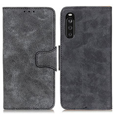 Custodia Portafoglio In Pelle Cover con Supporto M03L per Sony Xperia 10 III SOG04 Nero