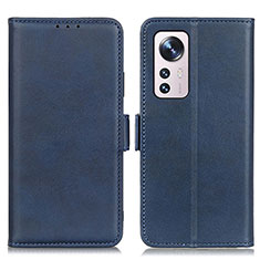 Custodia Portafoglio In Pelle Cover con Supporto M03L per Xiaomi Mi 12 Pro 5G Blu
