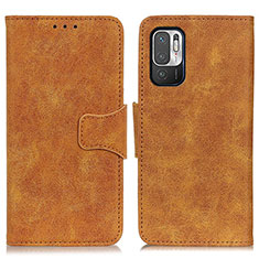 Custodia Portafoglio In Pelle Cover con Supporto M03L per Xiaomi Redmi Note 10 5G Khaki