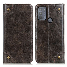 Custodia Portafoglio In Pelle Cover con Supporto M04L per Motorola Moto G50 Bronze