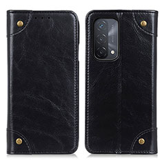 Custodia Portafoglio In Pelle Cover con Supporto M04L per Oppo A54 5G Nero