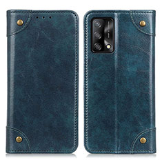 Custodia Portafoglio In Pelle Cover con Supporto M04L per Oppo A74 4G Blu