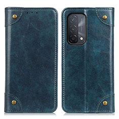 Custodia Portafoglio In Pelle Cover con Supporto M04L per Oppo A74 5G Blu