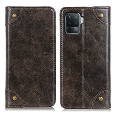 Custodia Portafoglio In Pelle Cover con Supporto M04L per Oppo A94 4G Bronze