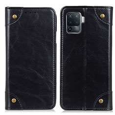 Custodia Portafoglio In Pelle Cover con Supporto M04L per Oppo A94 4G Nero