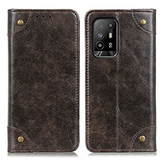 Custodia Portafoglio In Pelle Cover con Supporto M04L per Oppo A94 5G Bronze