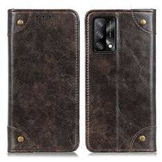 Custodia Portafoglio In Pelle Cover con Supporto M04L per Oppo F19 Bronze