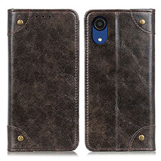 Custodia Portafoglio In Pelle Cover con Supporto M04L per Samsung Galaxy A03 Core Bronze