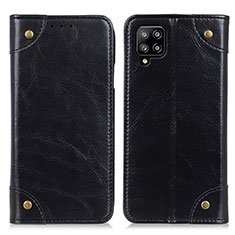 Custodia Portafoglio In Pelle Cover con Supporto M04L per Samsung Galaxy A22 4G Nero