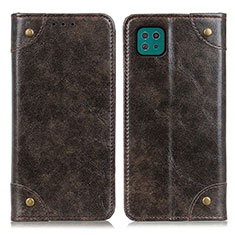 Custodia Portafoglio In Pelle Cover con Supporto M04L per Samsung Galaxy A22s 5G Bronze