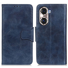 Custodia Portafoglio In Pelle Cover con Supporto M05L per Huawei Honor 60 5G Blu