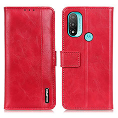 Custodia Portafoglio In Pelle Cover con Supporto M05L per Motorola Moto E20 Rosso