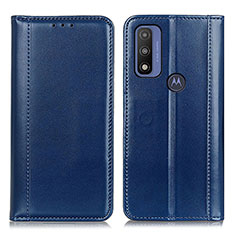 Custodia Portafoglio In Pelle Cover con Supporto M05L per Motorola Moto G Pure Blu